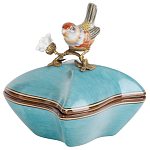 Фарфоровая шкатулка с птицей Eden Garden Blue варинант исполнения - 1 | Loft Concept в Тюмени
