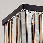 Люстра линейная прямоугольная с подвесками из натурального перламутра Nacre варинант исполнения - 3 | Loft Concept в Тюмени