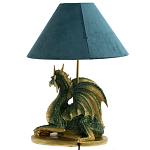Настольная лампа с абажуром Дракон Green Dragon Синий абажур варинант исполнения - 2 | Loft Concept в Тюмени