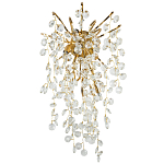 Бра с хрустальными подвесками на металлических ветках Fairytree Light Gold Wall Lamp варинант исполнения - 1 | Loft Concept в Тюмени