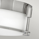 Потолочный светильник для ванных комнат цвета никель с плафоном из опалового стекла и декоративными держателями Hinkley варинант исполнения - 4 | Loft Concept в Тюмени