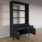 Стеллаж Primo с ящиками Черный дуб  варинант исполнения - 7 | Loft Concept в Тюмени