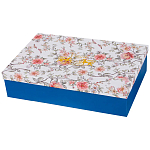 Чайный набор из фарфора синий на 6 персон 12 предметов Flower Porcelain Collection варинант исполнения - 3 | Loft Concept в Тюмени