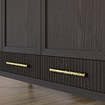 Большой Шкаф Primo Темный орех с 3 дверьми и 3 выдвижными ящиками варинант исполнения - 6 | Loft Concept в Тюмени