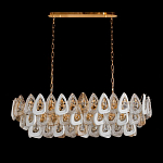 Люстра овальная с многослойными белыми и прозрачными подвесками Character Chandelier варинант исполнения - 3 | Loft Concept в Тюмени