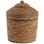 Корзина с крышкой из плетеного ротанга Jumaane Wicker Basket варинант исполнения - 1 | Loft Concept в Тюмени