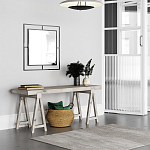 Настенное зеркало квадратной формы в черной металлической раме CORNER MIRROR BLACK варинант исполнения - 1 | Loft Concept в Тюмени