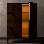 Высокий комод с узором из шпона на фасаде Sahara варинант исполнения - 2 | Loft Concept в Тюмени