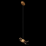 Подвесной светильник с прозрачной стеклянной птичкой Serip Voa варинант исполнения - 5 | Loft Concept в Тюмени