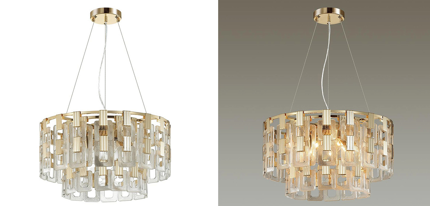 Люстра Ribbed Elements Pendant Round 52 Люстра Ribbed Elements Pendant Round 52 - Loft-Concept в Тюмени