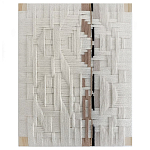 Текстильное панно ручной работы из хлопкового шнура wall panel line beige варинант исполнения - 2 | Loft Concept в Тюмени