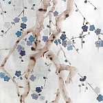 Обои ручная роспись Plum Blossom Hokusai on Tarnished Silver gilded paper варинант исполнения - 2 | Loft Concept в Тюмени