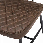 Стул с темно-коричневой обивкой из экокожи Benderson варинант исполнения - 7 | Loft Concept в Тюмени