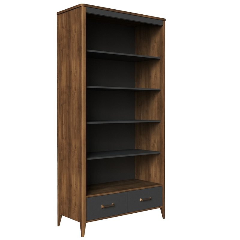 Стеллаж для книг открытый из массива бука Tasteful Furniture Антрацит Стеллаж для книг открытый из массива бука Tasteful Furniture Антрацит в Тюмени | Loft Concept