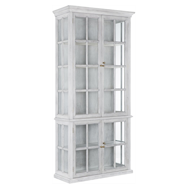 Шкаф-витрина White Provence Белый винтажная патина   в Тюмени | Loft Concept 