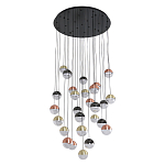 Люстра каскадная с черным круглым основанием 27 подвесов Celestial Waltz варинант исполнения - 2 | Loft Concept в Тюмени