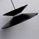 Бра черного цвета с двойным абажуром в форме конусов Obsidian Touch варинант исполнения - 3 | Loft Concept в Тюмени