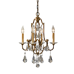 Люстра с 4-мя лампами и стеклянными подвесками в классическом стиле Feiss варинант исполнения - 1 | Loft Concept в Тюмени