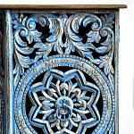 Комод с резным фасадом Blue Carved Chest of Drawers варинант исполнения - 3 | Loft Concept в Тюмени