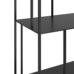 Стеллаж из металла широкий Wide Menzie Metal Rack Black варинант исполнения - 3 | Loft Concept в Тюмени