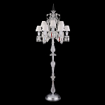 Торшер с 12-ю белыми текстильными абажурами и хрустальными подвесками Lustre Reverie варинант исполнения - 1 | Loft Concept в Тюмени