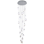 Большая каскадная люстра с хрустальными плафонами хром Esme Crystal Chrome Cascade Chandelier 25 варинант исполнения - 1 | Loft Concept в Тюмени