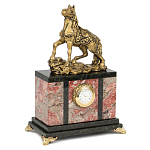 Часы настольные из натурального камня с декором в виде коня Horse Stone Clock варинант исполнения - 4 | Loft Concept в Тюмени
