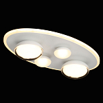 Потолочный светильник овальной формы белого цвета с 4-мя лампами Lunar Pebbles варинант исполнения - 3 | Loft Concept в Тюмени