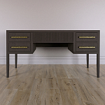 Большой Рабочий стол Primo с 5 выдвижными ящиками Темный орех варинант исполнения - 1 | Loft Concept в Тюмени