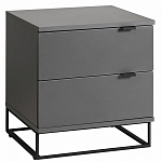 Тумба прикроватная цвета графит с ящиками Strict Lines варинант исполнения - 1 | Loft Concept в Тюмени