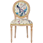 Стул из массива бука с изображением птиц и цветов Beige Green Chinoiserie Garden Chair варинант исполнения - 1 | Loft Concept в Тюмени