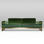 Эксклюзивный Диван в стиле Арт-деко Phoenix с элегантными латунными элементами  варинант исполнения - 1 | Loft Concept в Тюмени