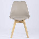 Стул с основой из пластика и мягким сиденьем Arvika Beige варинант исполнения - 3 | Loft Concept в Тюмени