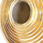 Бра с рельефным круглым плафоном янтарного цвета Savio Glass Disc Light варинант исполнения - 4 | Loft Concept в Тюмени