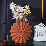 Ваза керамическая в виде круглой терракотовой морской раковины Galapagos варинант исполнения - 3 | Loft Concept в Тюмени