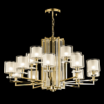 Люстра многоярусная с 15-ю цилиндрическими плафонами из стекла Laurent варинант исполнения - 3 | Loft Concept в Тюмени