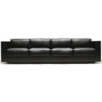 Дизайнерский кожаный диван черный Poltronova Saratoga Sofa варинант исполнения - 3 | Loft Concept в Тюмени