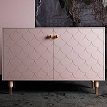 Дизайнерский комод розовый с фактурным фасадом Tiles варинант исполнения - 1 | Loft Concept в Тюмени