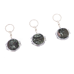 Зеркало брелок карманное двухстороннее из натурального камня Серафинит Stone Mirrors варинант исполнения - 8 | Loft Concept в Тюмени