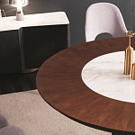 Обеденный стол круглый на чёрном фигурном основании Bosnia dinning table  варинант исполнения - 1 | Loft Concept в Тюмени