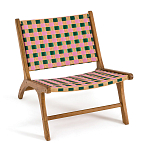 Кресло низкое из массива тика Barbados варинант исполнения - 2 | Loft Concept в Тюмени