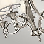 Люстра с белыми тканевыми абажурами в прозрачных стеклянных цилиндрах Kichler варинант исполнения - 8 | Loft Concept в Тюмени