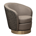 Кресло вращающееся черно-золотая рогожка Julia Armchair Golden Belt варинант исполнения - 1 | Loft Concept в Тюмени