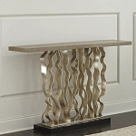 Консоль с прямоугольной столешницей и фактурным основанием Waves варинант исполнения - 1 | Loft Concept в Тюмени