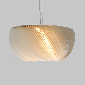 Подвесной светильник с белыми изящными декоративными лепестками Volumetric Petal Lamp