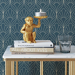 Подсвечник золотая обезьяна с блюдцем Golden Monkey варинант исполнения - 1 | Loft Concept в Тюмени