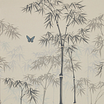 Обои ручная роспись Distant Bamboo Special Colourway on white dyed paper варинант исполнения - 2 | Loft Concept в Тюмени