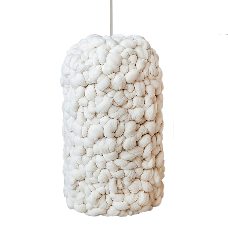 Вязаный Светильник Wool Knitted Lamp Elongated Shape Бежевый Вязаный Светильник Wool Knitted Lamp Elongated Shape Бежевый в Тюмени | Loft Concept