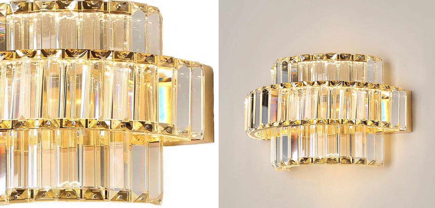 Бра Crystal Shine Linda Gold Wall Lamp B Бра Crystal Shine Linda Gold Wall Lamp B - Loft-Concept в Тюмени