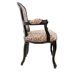 Полукресло с мягкой обивкой из льна на 4-х ножках из массива березы Gladys Armchair варинант исполнения - 1 | Loft Concept в Тюмени